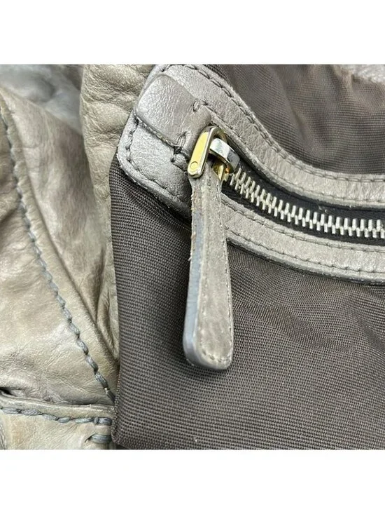 Miu Miu Tote Gray Beige Leather - Picture 15 of 15